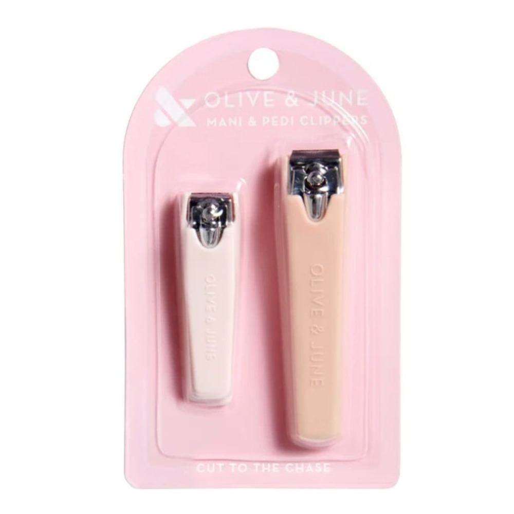 Olive & June Mani & Pedi Clippers Set Straight Edge Nail Tool Kit New